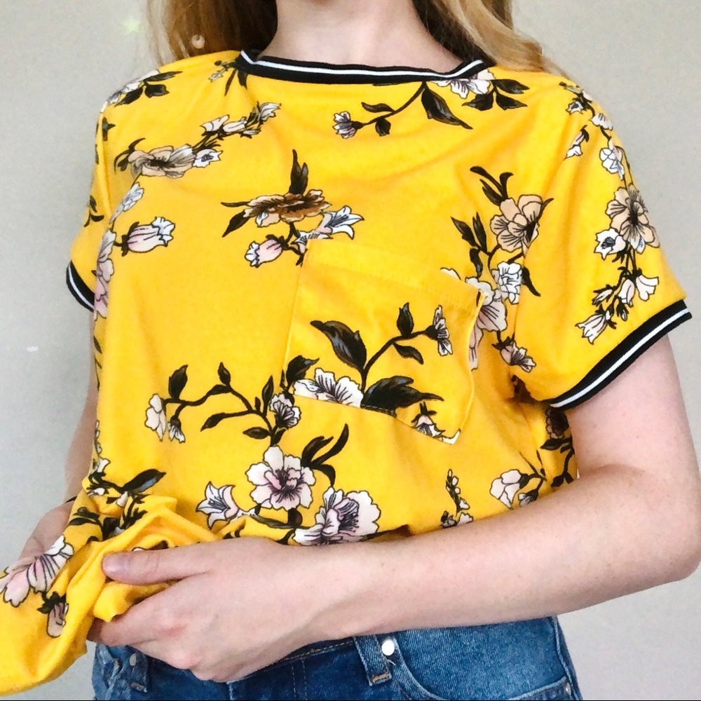 Yellow Floral Top